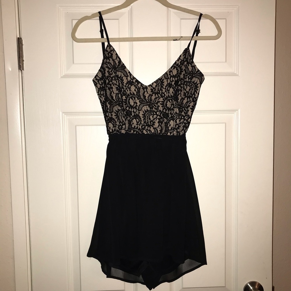 Ooen-back lace romper from Windsor